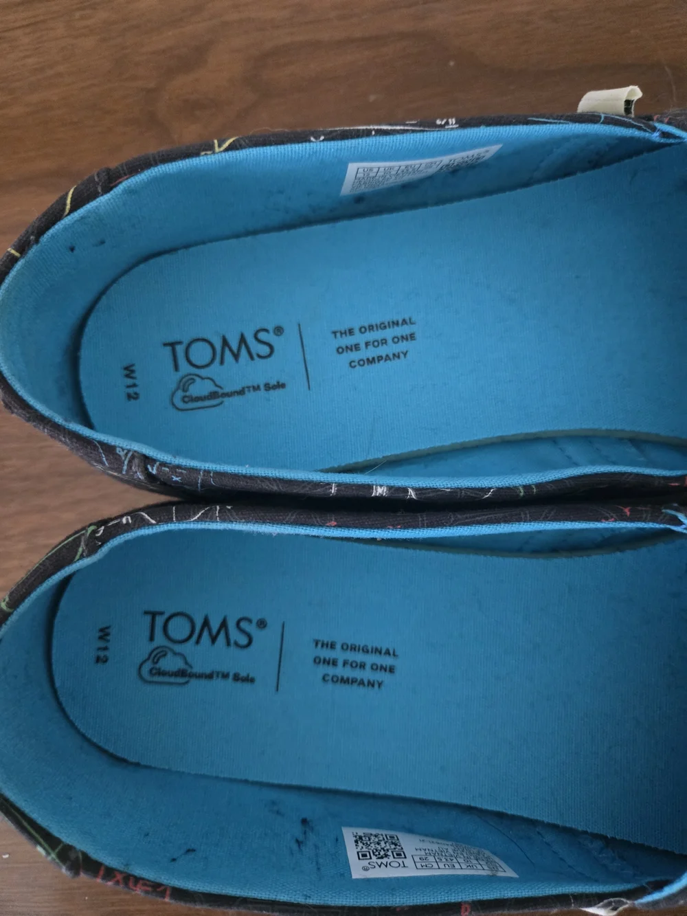TOMS Canvas Slip-On with Math Print - Black & Blue